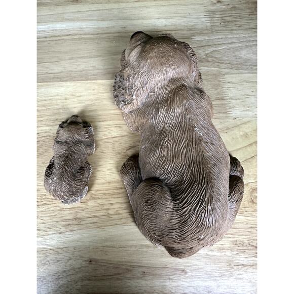 Sandra‎ Brue Sandicast Cocker Spaniel Dog + Puppy Sculptor Figurine Vintage 1983 - Picture 6 of 8